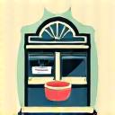 Icon representing a food stall.